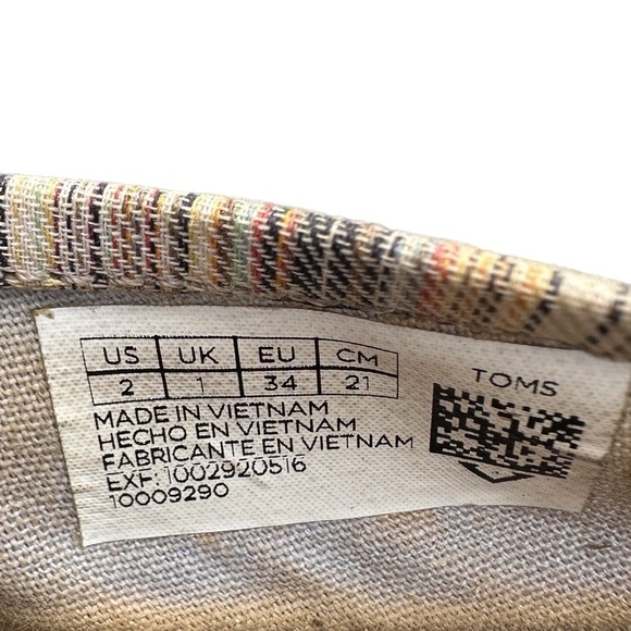 Toms Girls Slip On Shoes Size 2 - Picture 7 of 7